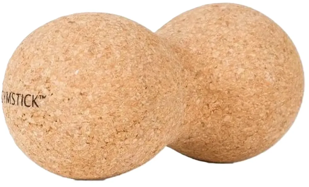 Gymstick Active Faszien-Doubleball aus Kork, 13.5x6.5x6.5cm (1 Stk)