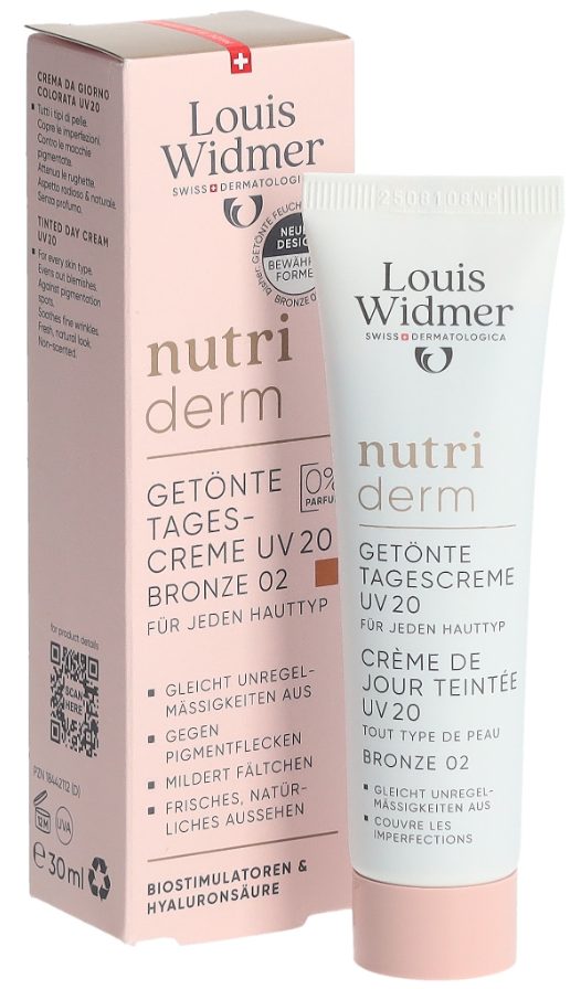 Louis Widmer - Getönte Feuchtigkeitspflege UV 20 unparfümiert 30 ml, Bronze