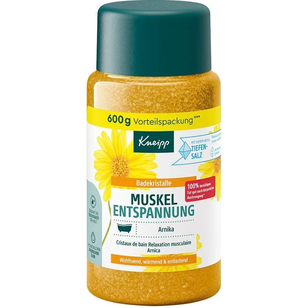 Kneipp - Muskel Entpannung Badekristalle, Badesalz Arnika, 600  g