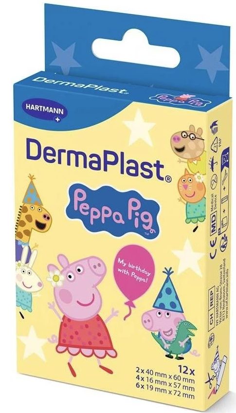 DermaPlast Kinderpflaster Peppa Pig, diverse Grössen (12 Stk)