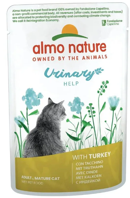 Almo Nature Urinary Help mit Truthahn, Nassfutter für Katzen (70g)