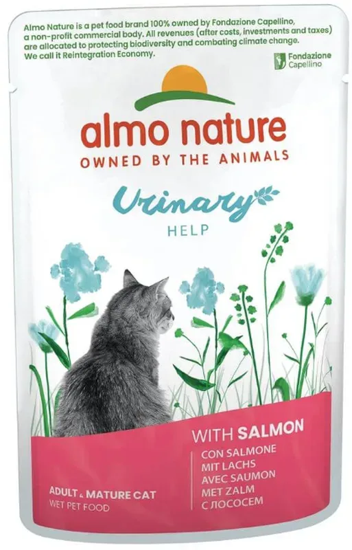 Almo Nature Urinary Help mit Lachs, Nassfutter für Katzen (70g)