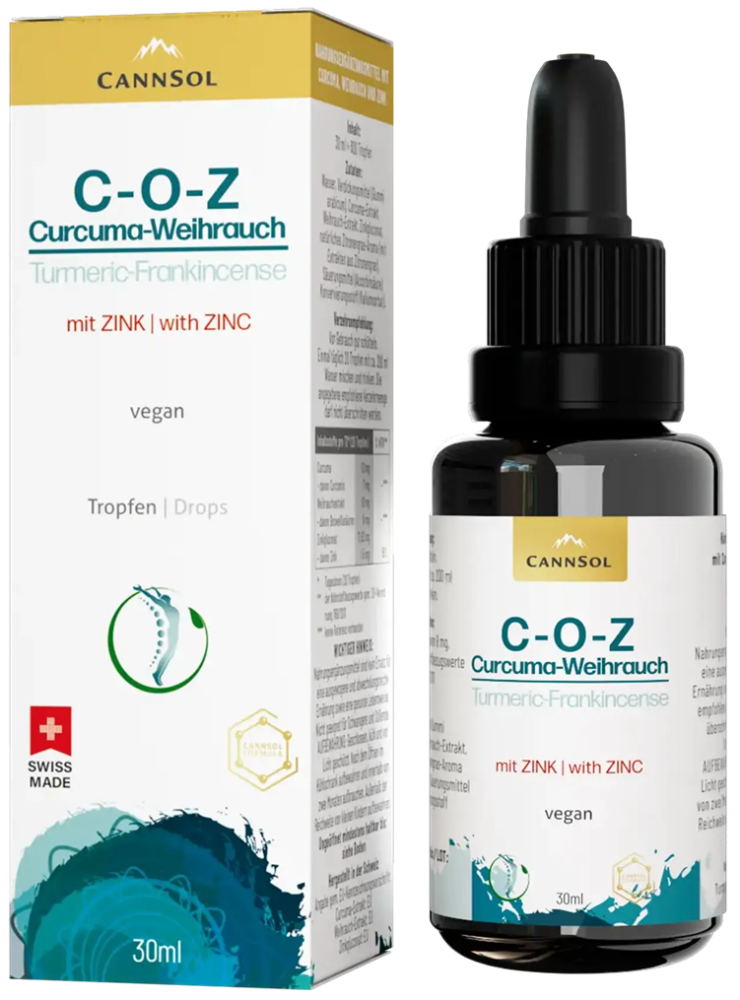 CANNSOL C-O-Z Curcuma + Indischer Weihrauch-Zink Tropfen (30ml)