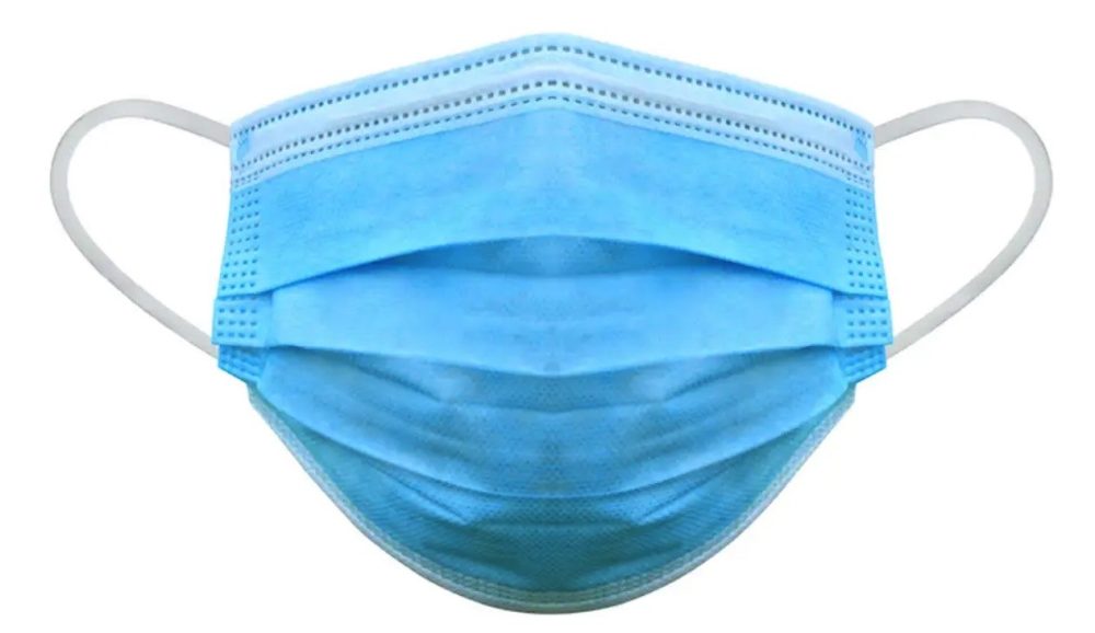 ABENA Gesichtsmaske Typ IIR mit elastischen Ohrschlaufen blau Einweg 3 lagig (50 Stück)