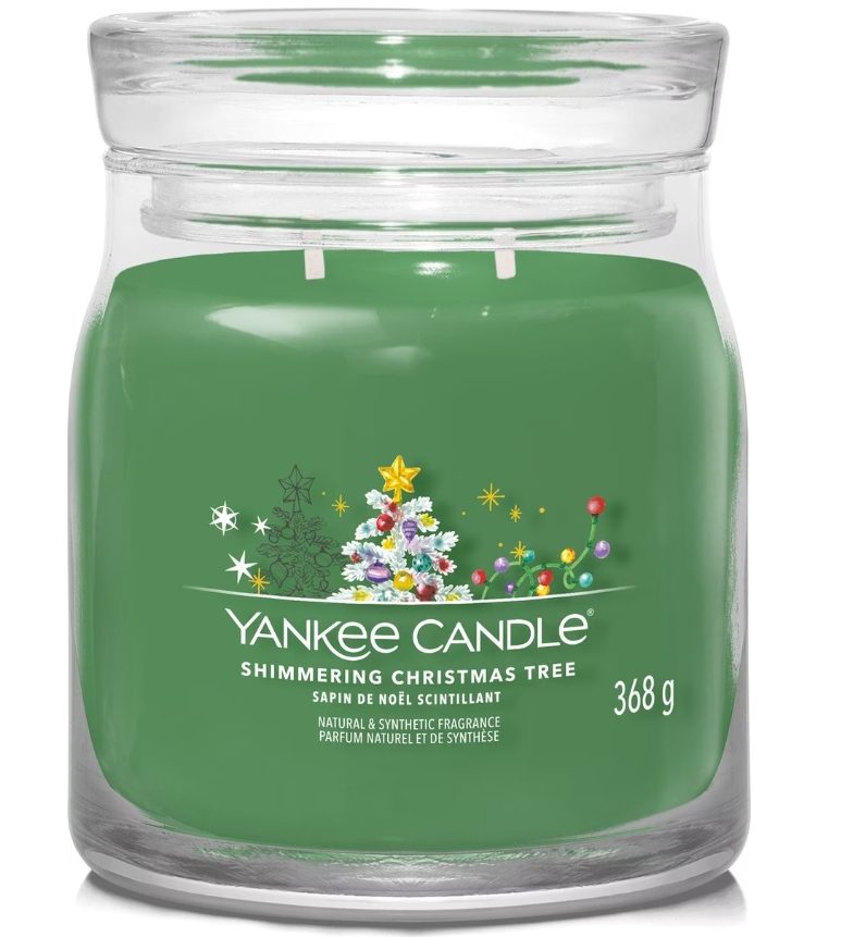 Yankee Candle Signature - Duftkerze im Glas Weihnachten, 368 g, Grün