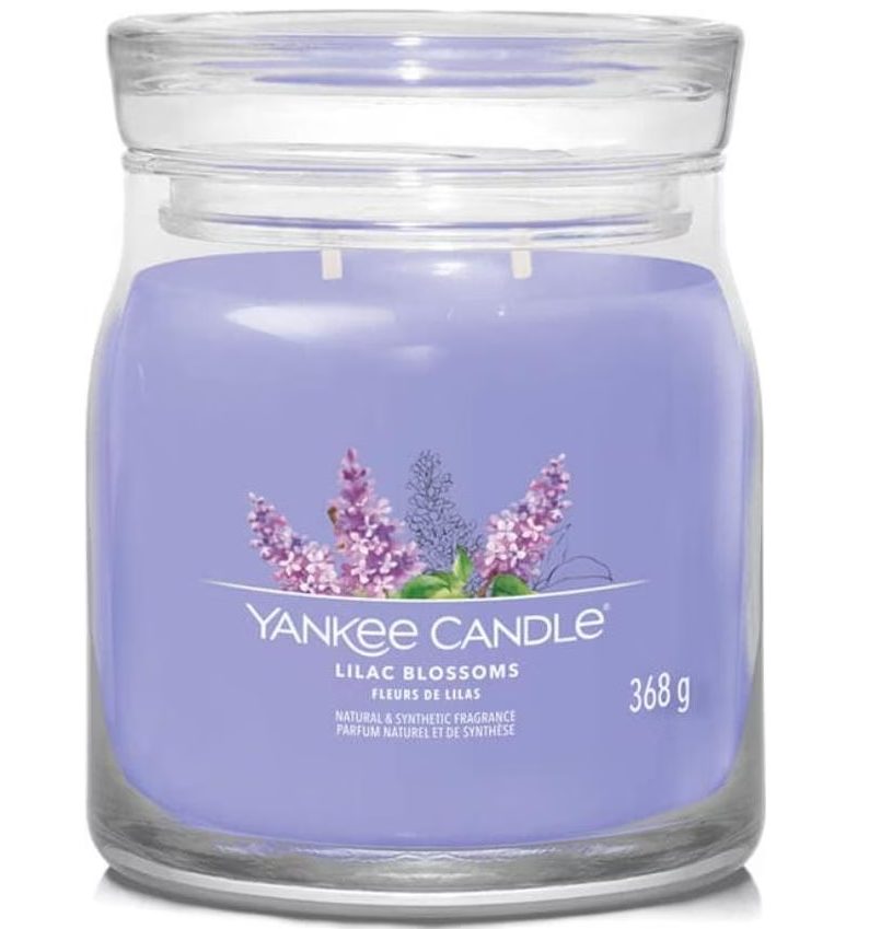 Yankee Candle Signature - Duftkerze im Glas, 368 g, Lila