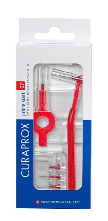 CURAPROX - Interdentalbürste Set prime start, Gr. 011, 5 Stk., 5 Stücke,  Rot