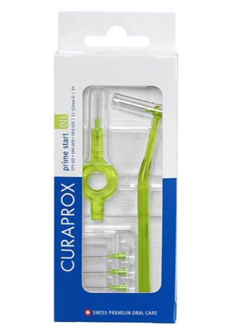 CURAPROX - Interdentalbürste Set prime start, Gr. 011, 5 Stk., 5 Stücke,  Grün