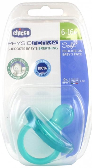 chicco Beruhigungssauger Physio Soft Silikon blau 6 bis 16 Monate
