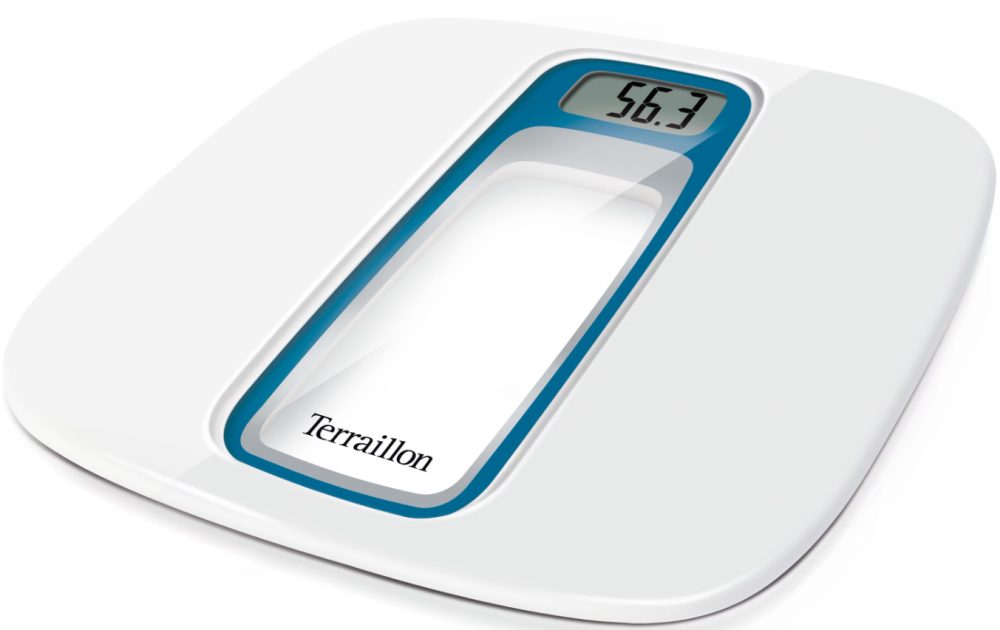 Terraillon Window Blue Silver Personenwaage – Personenwaage/Körperwaage – weiss / blau