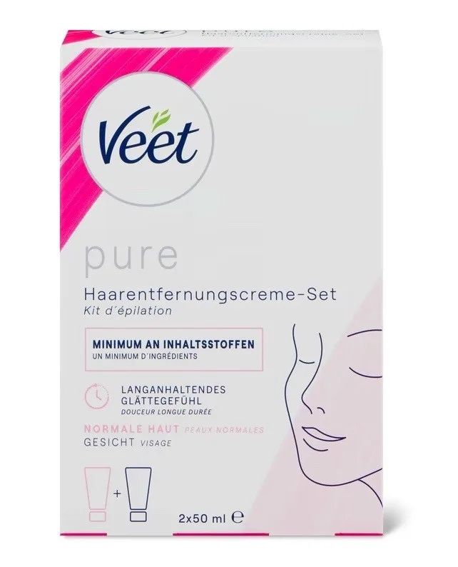 Veet Pure Gesichts-Haarentfernungscreme-Set