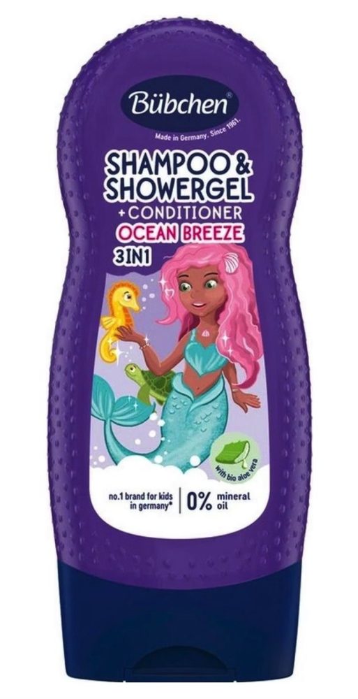 Bübchen Kids 3in1 Shampoo, Duschgel und Spülung, Meereszauber (230ml)