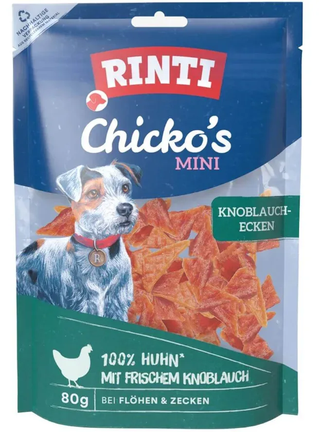 Rinti Chicko's Mini Knoblauchecken Hundesnack (80g)