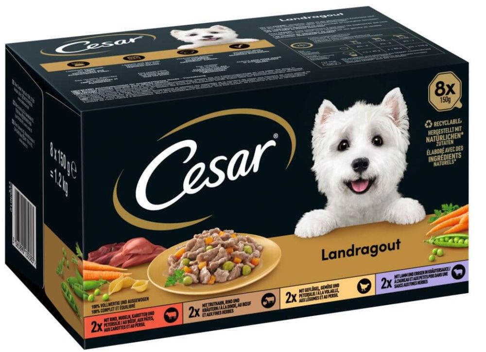 Cesar Hunde Nassfutter Landragout diverse Sorten 8x150g