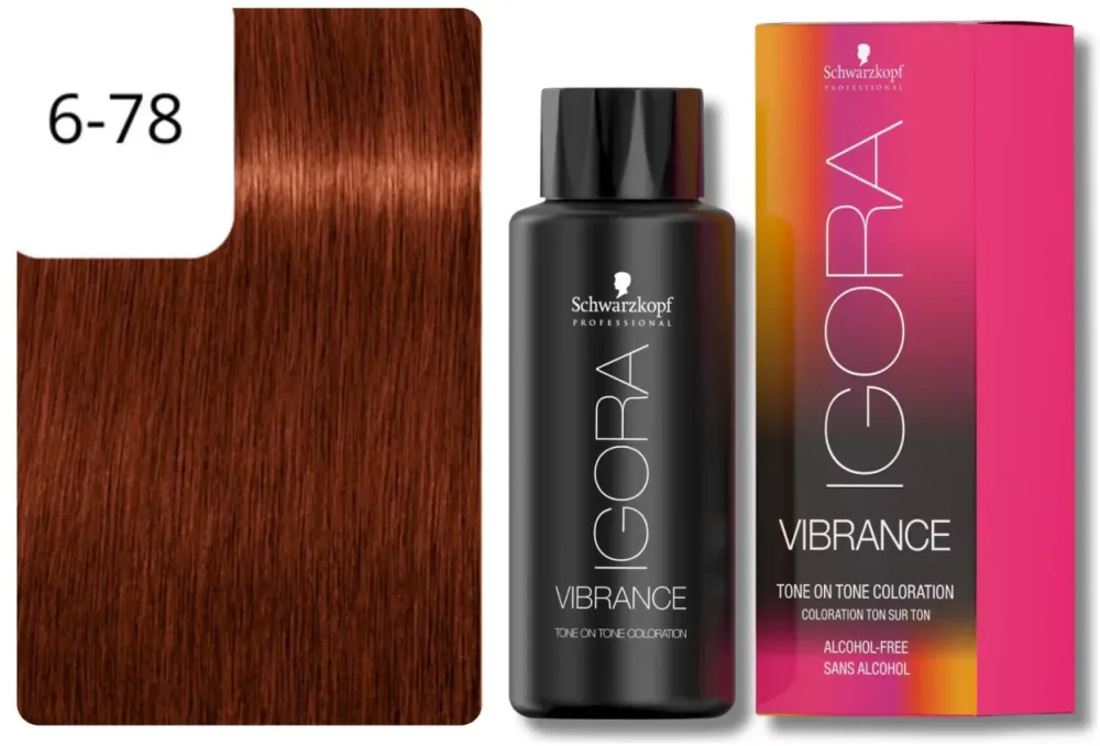 Schwarzkopf Professional Igora Vibrance 6-78 Dark Blonde Copper Red 60ml
