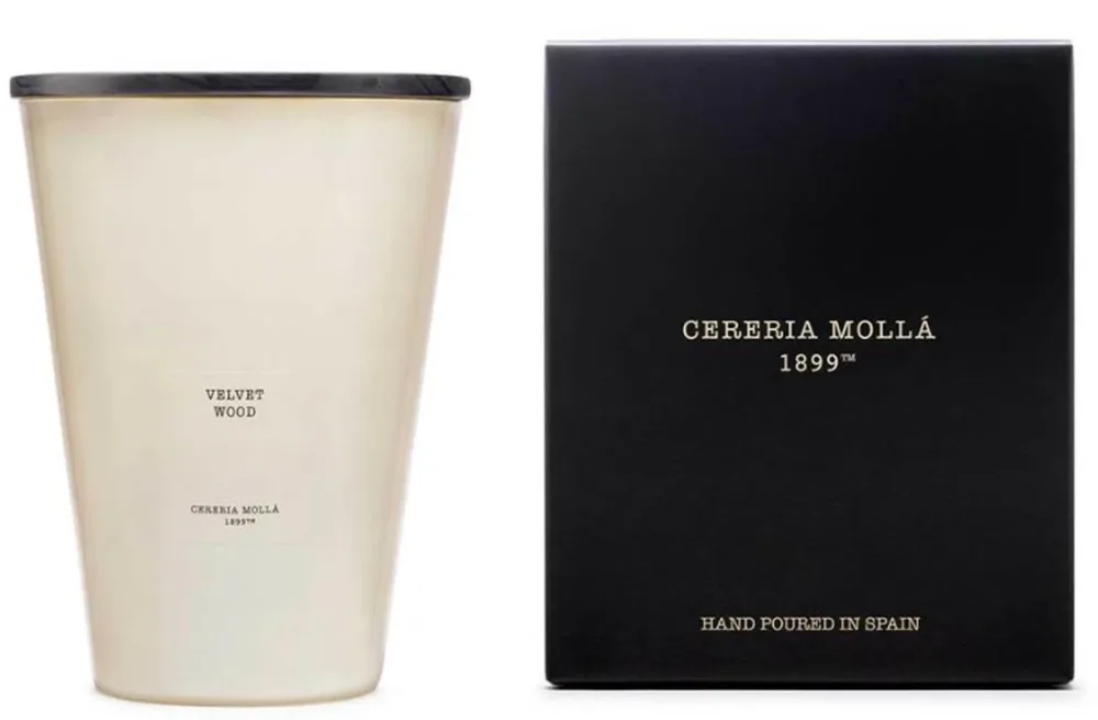 Cereria Mollá Premium Candle XXL Velvet Wood 4-Docht-Duftkerze (3.5kg)