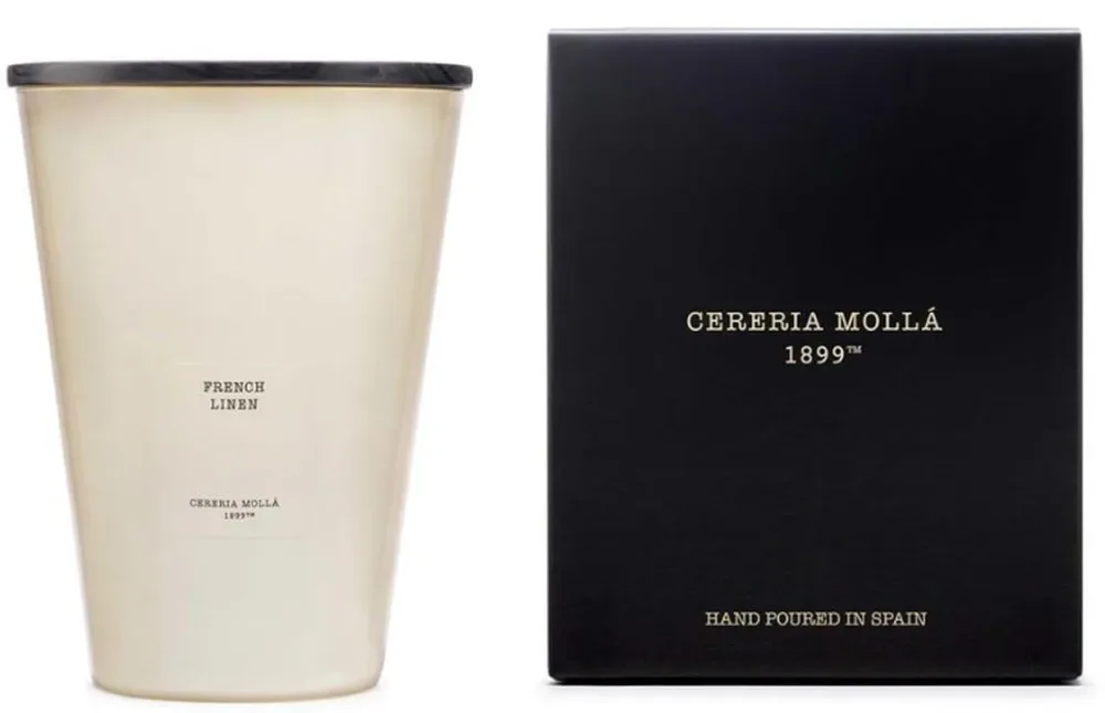 Cereria Mollá Premium Candle XXL French Linen 4-Docht-Duftkerze (3.5kg)