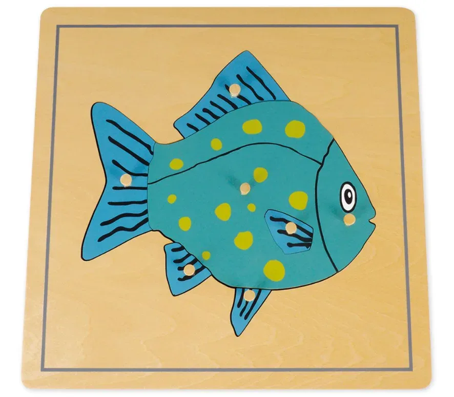 TimeTEX Puzzle Fisch Montessori Premium, 24x24cm (7-teilig)