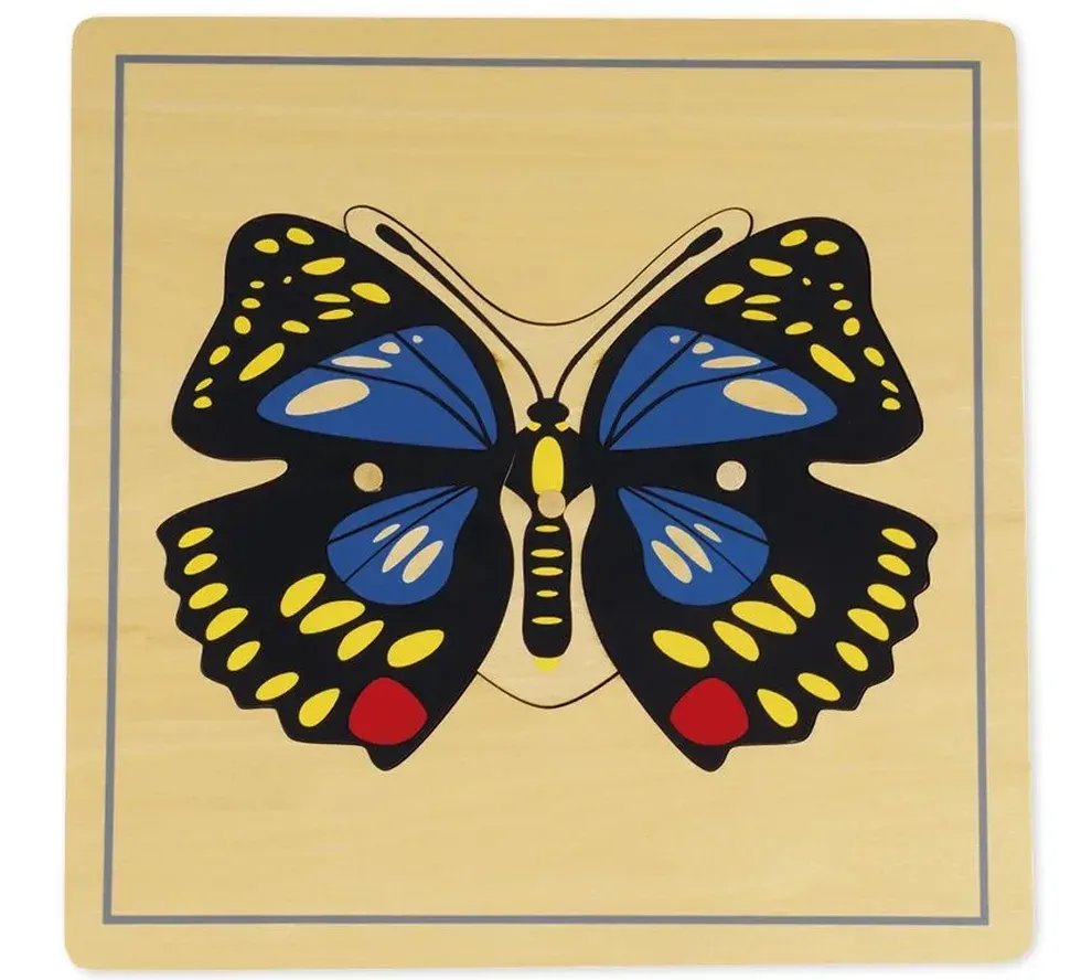 TimeTEX Puzzle Schmetterling Montessori Premium, 24x24cm (3-teilig)