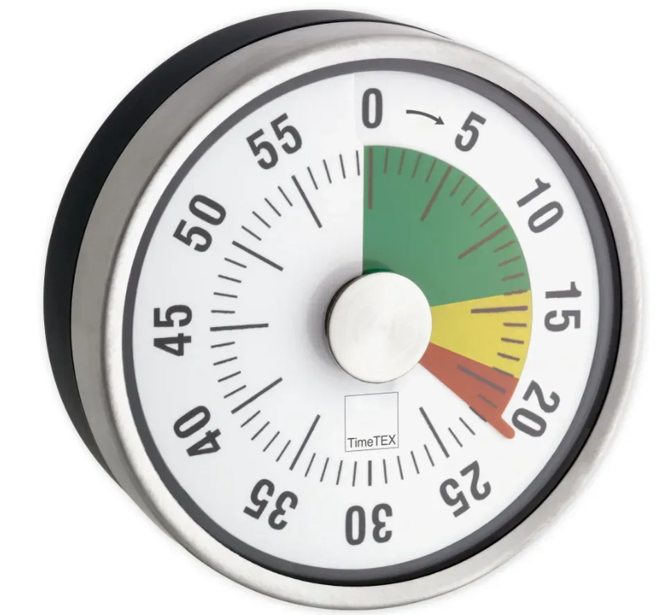 TimeTEX Zeitdauer-Uhr Automatik compact, mit Magnet und Ampelscheibe, Durchmesser 8cm (1 Stk)