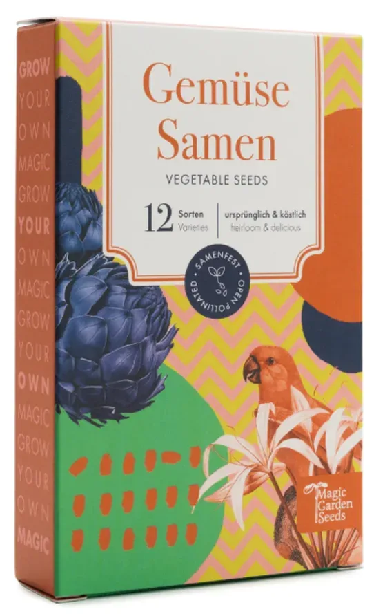 Magic Garden Seeds Saatgut Gemüsesamen, 12 alte samenfeste Gemüsesorten (1 Stk)