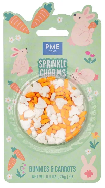 PME Cake Hasen- & Karotten-Streusel-Charm-Stücke (25g)