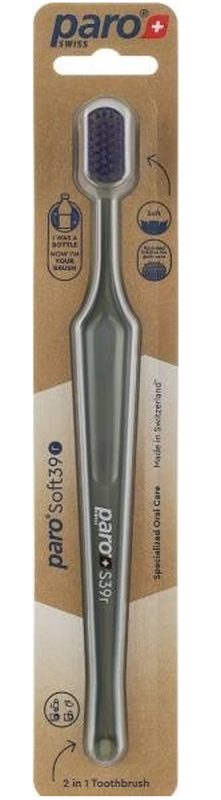 paro Zahnbürste soft 39r re-grey (1 Stk)