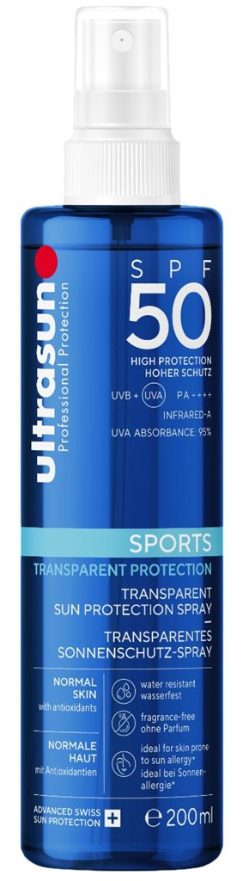 ultrasun Sports Spray LSF 50+ (200ml)