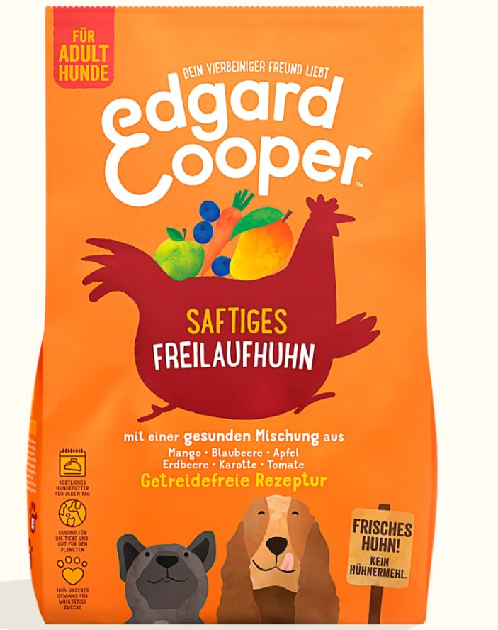 Edgard & Cooper Trockenfutter für Hunde, Adult, Freilaufhuhn 2.5 kg