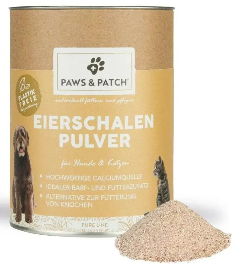 Paws & Patch Eierschalen Pulver für Hunde und Katzen (350g)