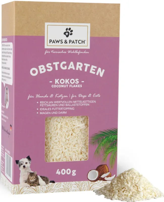 Paws & Patch Kokosflocken für Hunde und Katzen (400g)