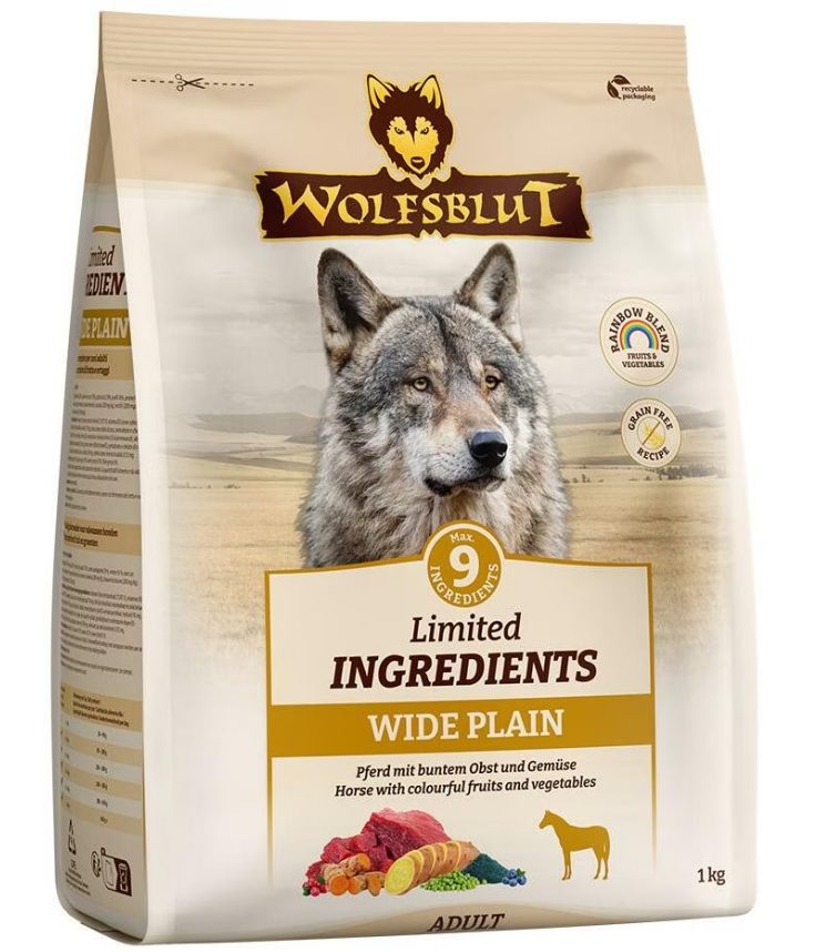 WOLFSBLUT Limited Ingredients Trockenfutter Hund, Adult, Wide Plain 1 kg