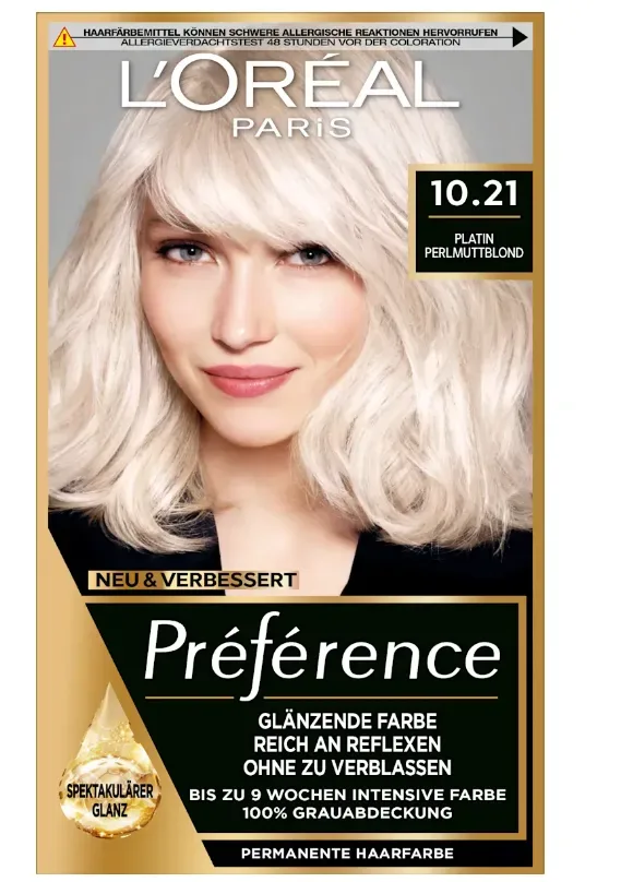 L'Oréal Paris - Permanent Coloration, 1 Stück, . Platin Perlmuttblond/Blond perle platine