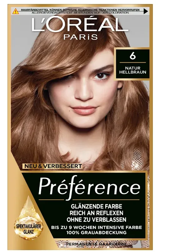 L'Oréal Paris - Permanent Coloration, 1 Stück,  Natur Hellbraun/Châtain clair naturel