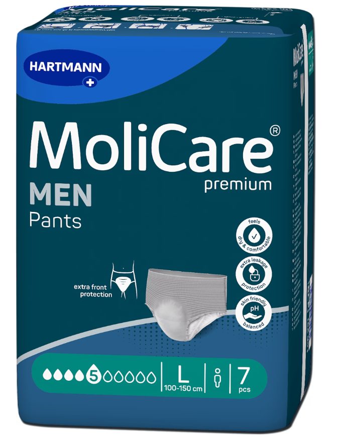 MoliCare Premium Men Inkontinenz-Pants, Taille 100-150cm, Stärke 5 (7 Stk)