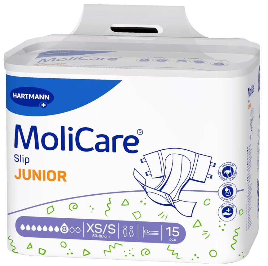 MoliCare Slip Junior, Taille 50-80cm, Stärke 8 (15 Stk)