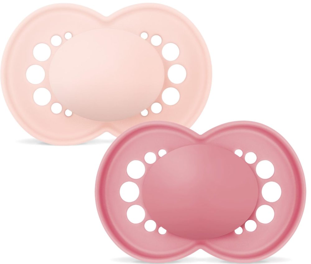 MAM Original Nuggi Silikon, 16-36 Monate, pink/lila (2 Stk)