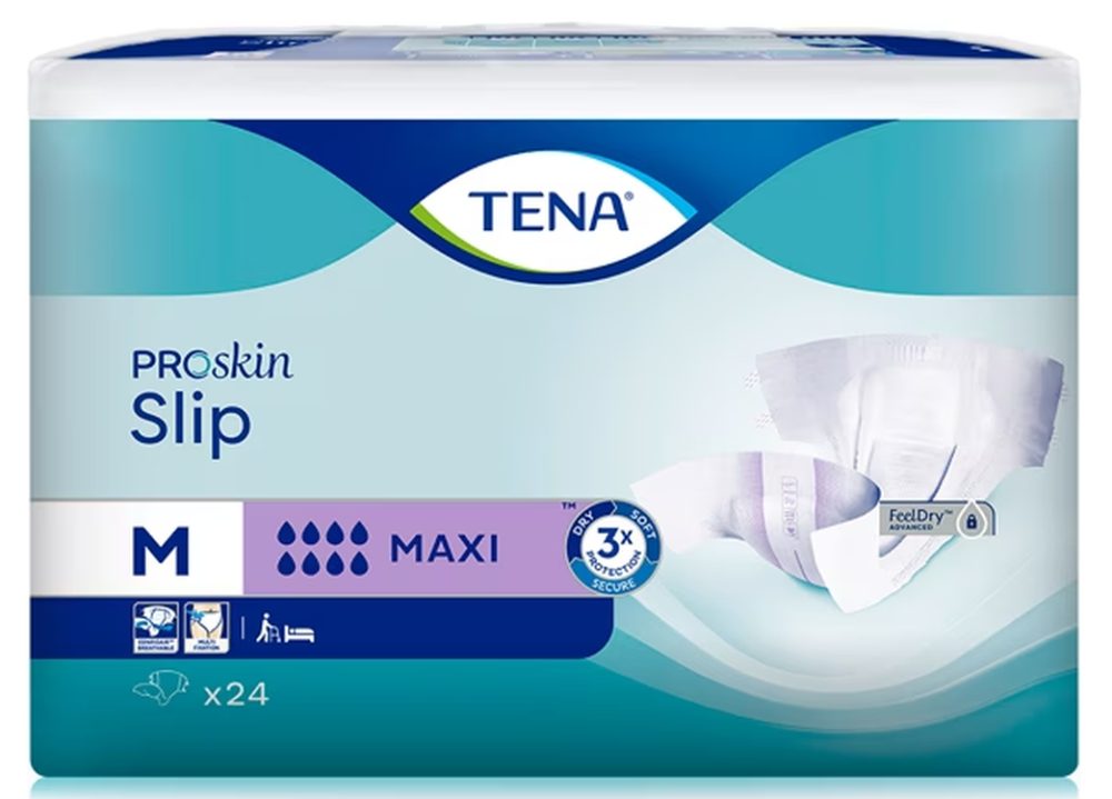 TENA Slip Maxi, Grösse M, 8 Tropfen, Taille 70-122cm (24 Stk)