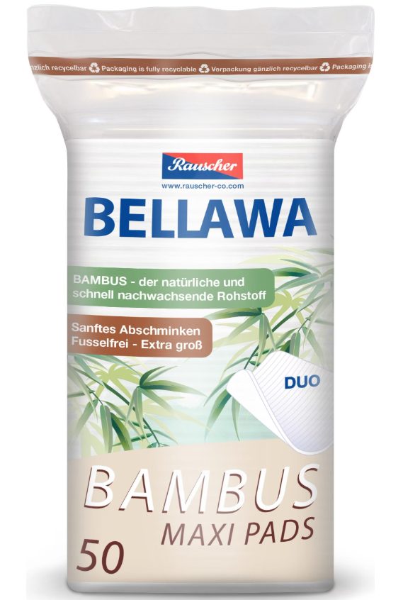 BELLAWA Abschminkpads Bambus Maxi (50 Stk)