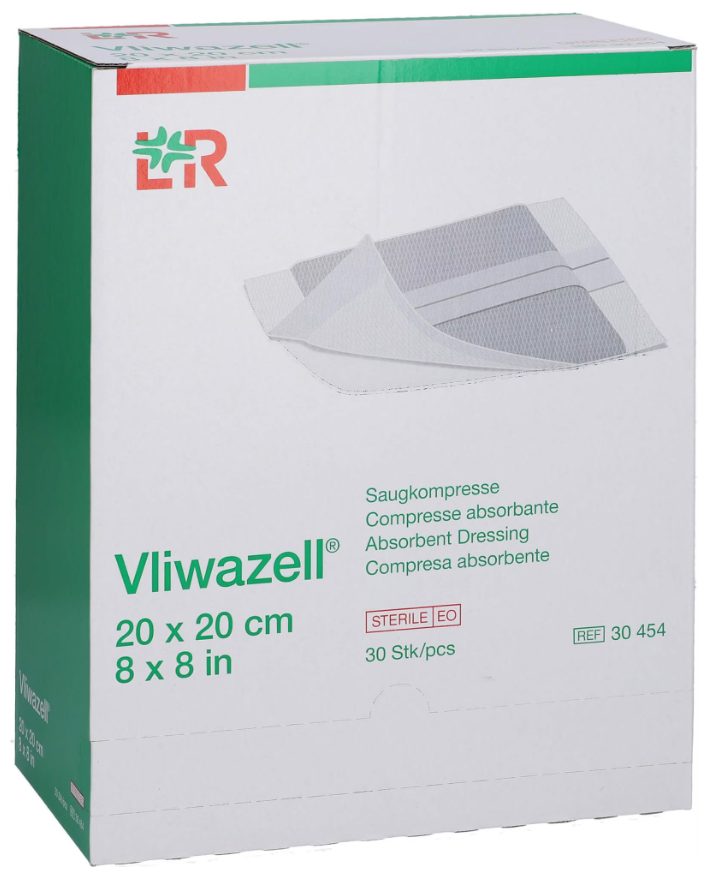 Vliwazell Saugkompresse, 20x20cm (30 Stk)