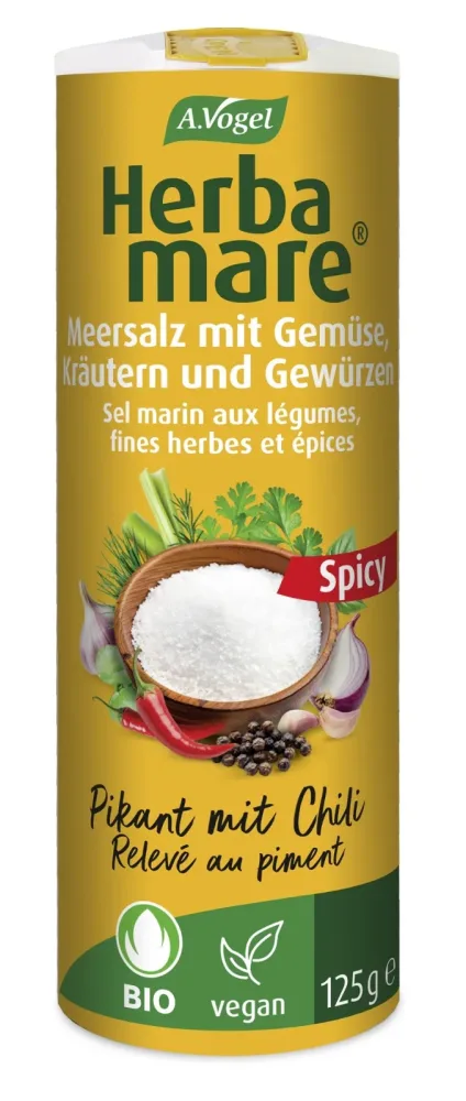 A. Vogel Herbamare Spicy Meersalz mit Chili Tischstreuer (125g)
