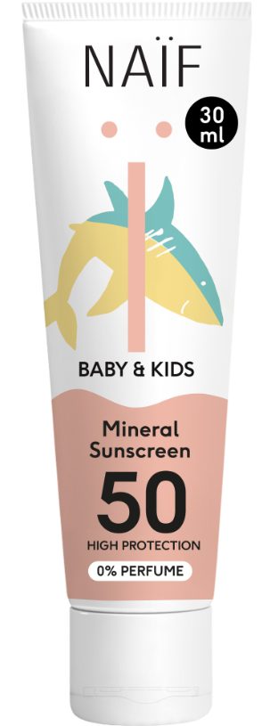 NaÏf Baby & Kids Mineral Sun cream SPF50, parfümfrei (30ml)
