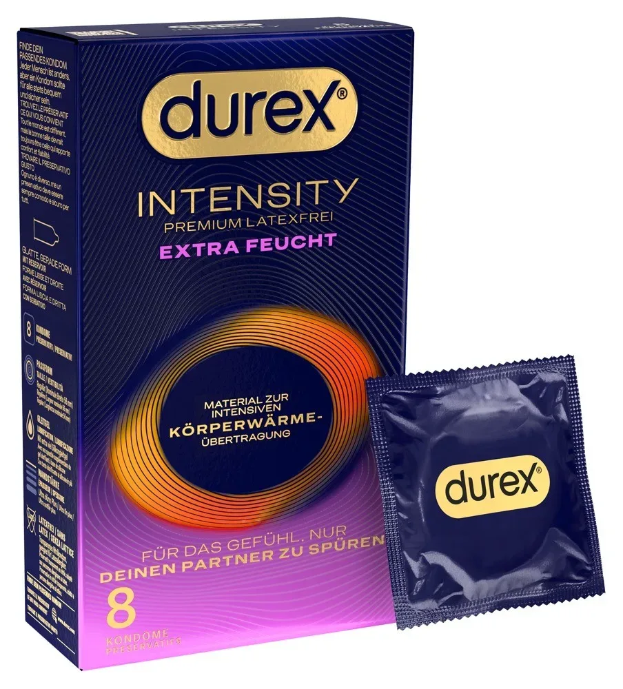 Durex Intensity Extra Feucht Premium Körperwärme übertragbares Kondom