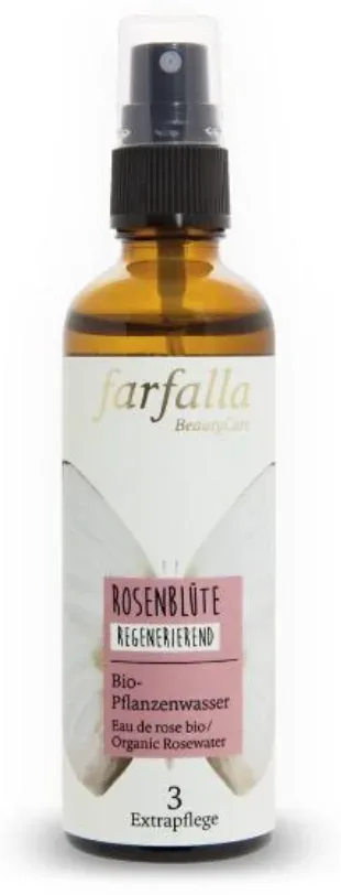 farfalla - Rosenblüte Bio-Pflanzenwasser, 75 ml