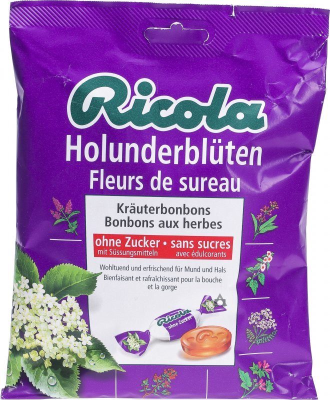Ricola Holunderblüten Bonbons, ohne Zucker (125g)