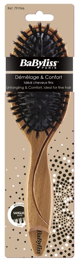 BABYLISS Pneumatische Holzb&uuml;rste 100% Wildschwein