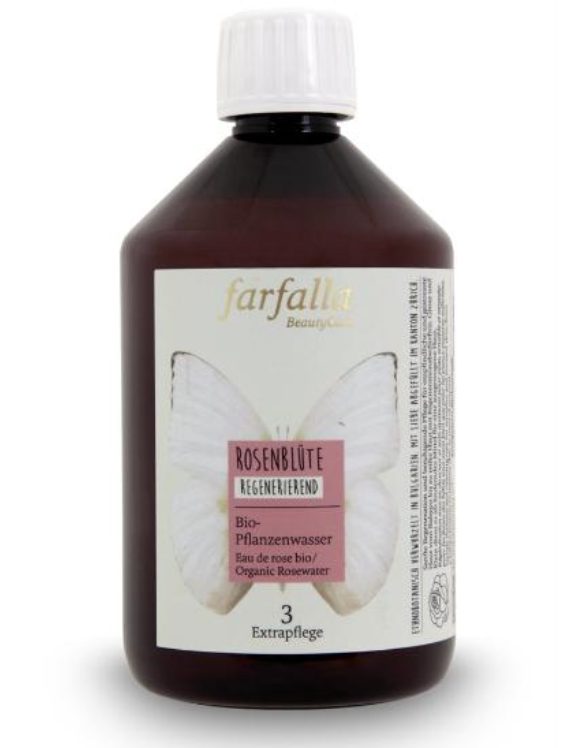 Farfalla Rosenblüte Bio Pflanzenwasser (500ml)