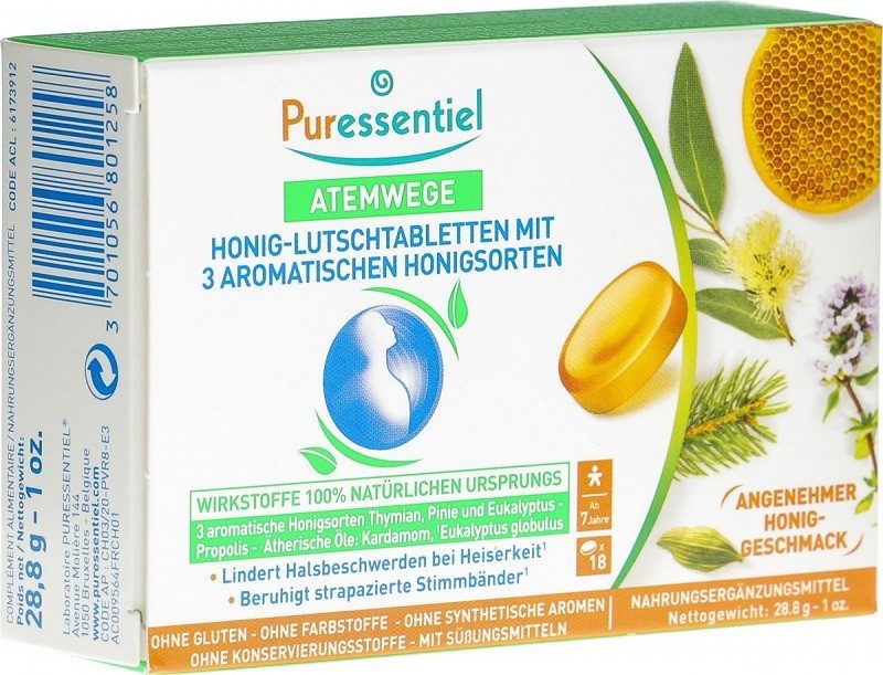 PURESSENTIEL Lutschtabletten 3 Honigsorten 18 Stk