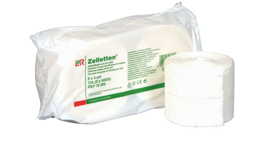 L&R Zelletten Zellstofftupfer Rollen (2 x 500 Stk)