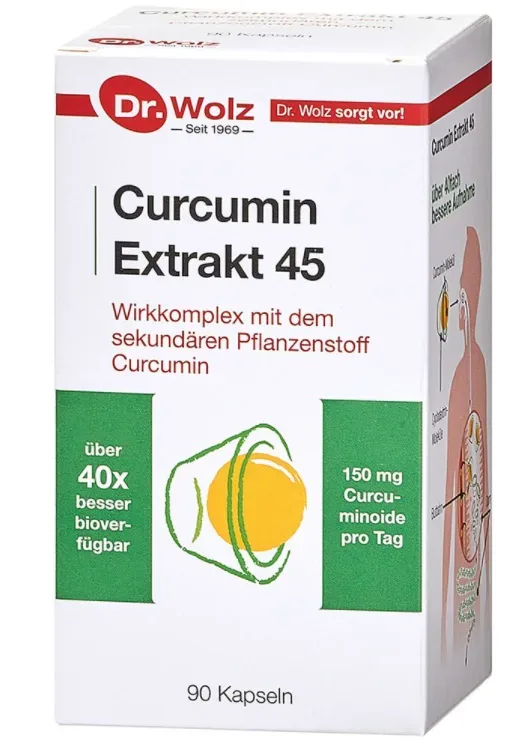 Dr. Wolz Curcumin Extrakt 45 Kapseln (90 Stk)